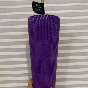 Starbucks Purple pleated glow-in-dark Tumbler 2024